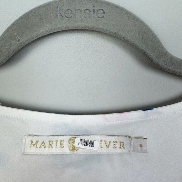 MARIE OLIVER | Andi Colorful Watercolor Print V-Neck Dress Women’s Size Small - Picture 6 of 10